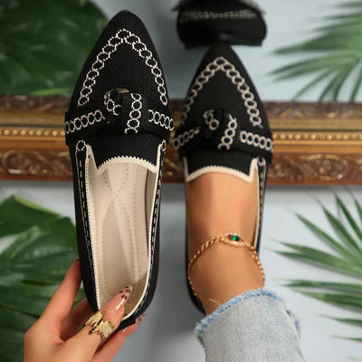 Elegant Women's Flat Sole Bow Shoes for Everyday Comfort