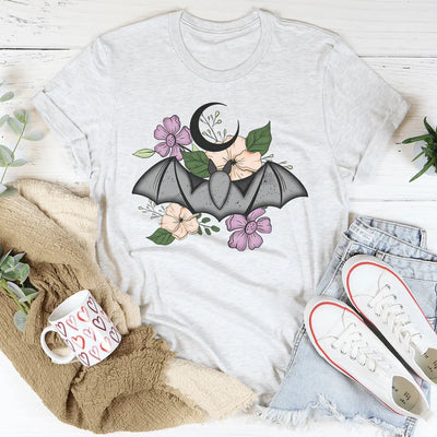 Camiseta de murciélago floral