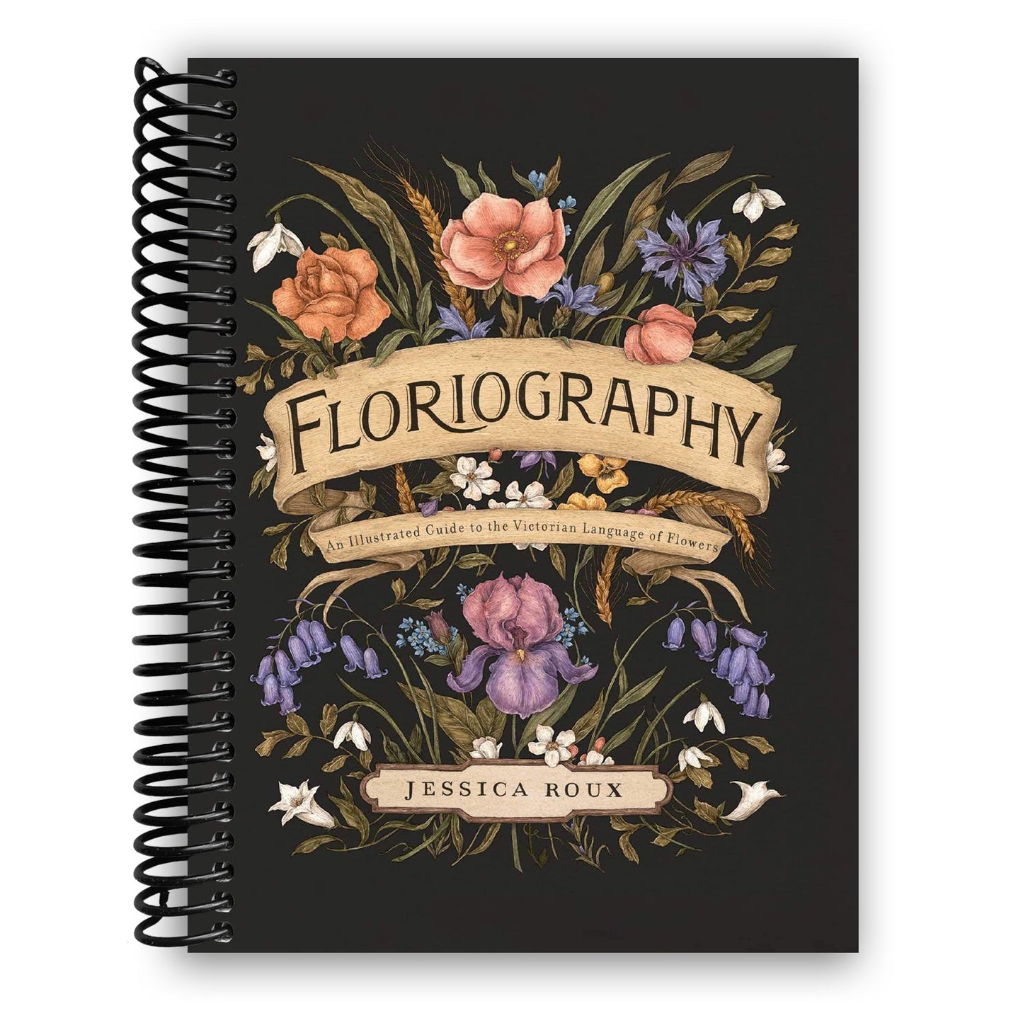 Floriography: An Illustrated Guide to the Victorian Language of Flowers (Spiral Bound) - Korvel