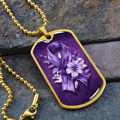 Collar de Cinta Púrpura Floral - Colgante Elegante para Encanto