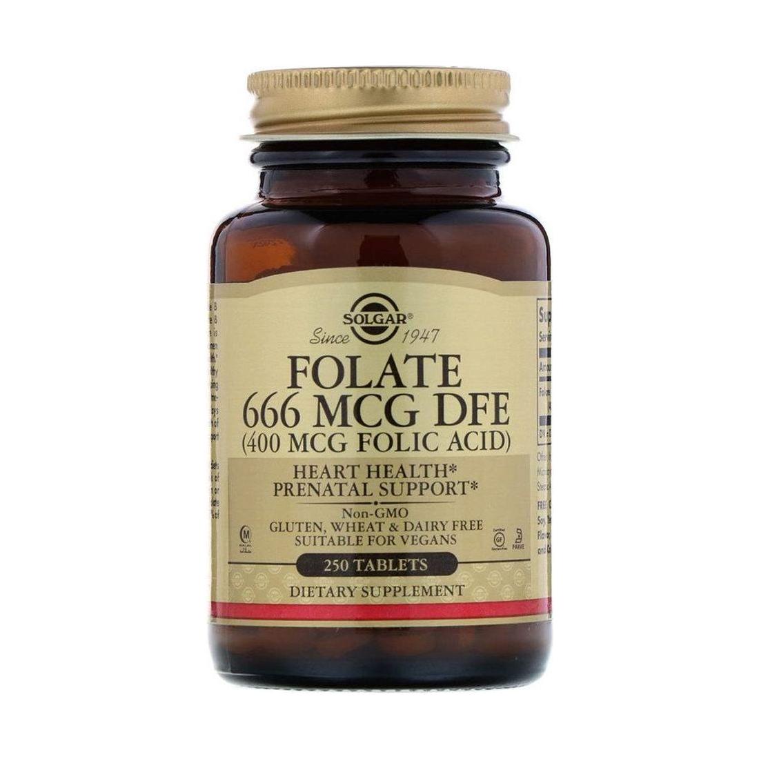 Solgar Folate Acide Folique 400 mcg - 250 Comprimés