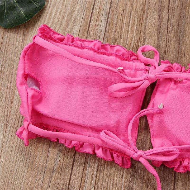 Conjunto de Bikini Folds - Traje de Baño con Volantes para Mujer