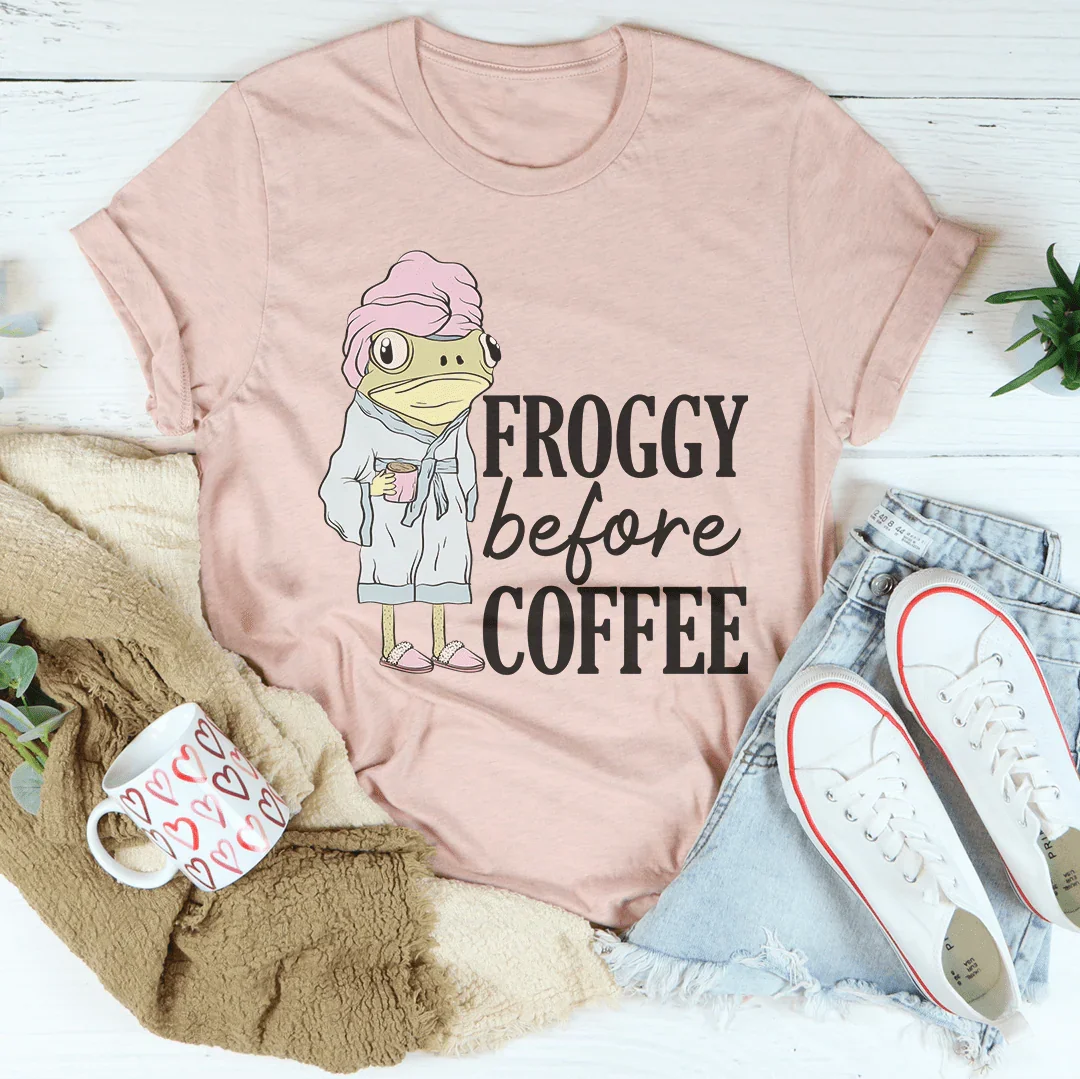 Froggy Before Coffee T-Shirt
