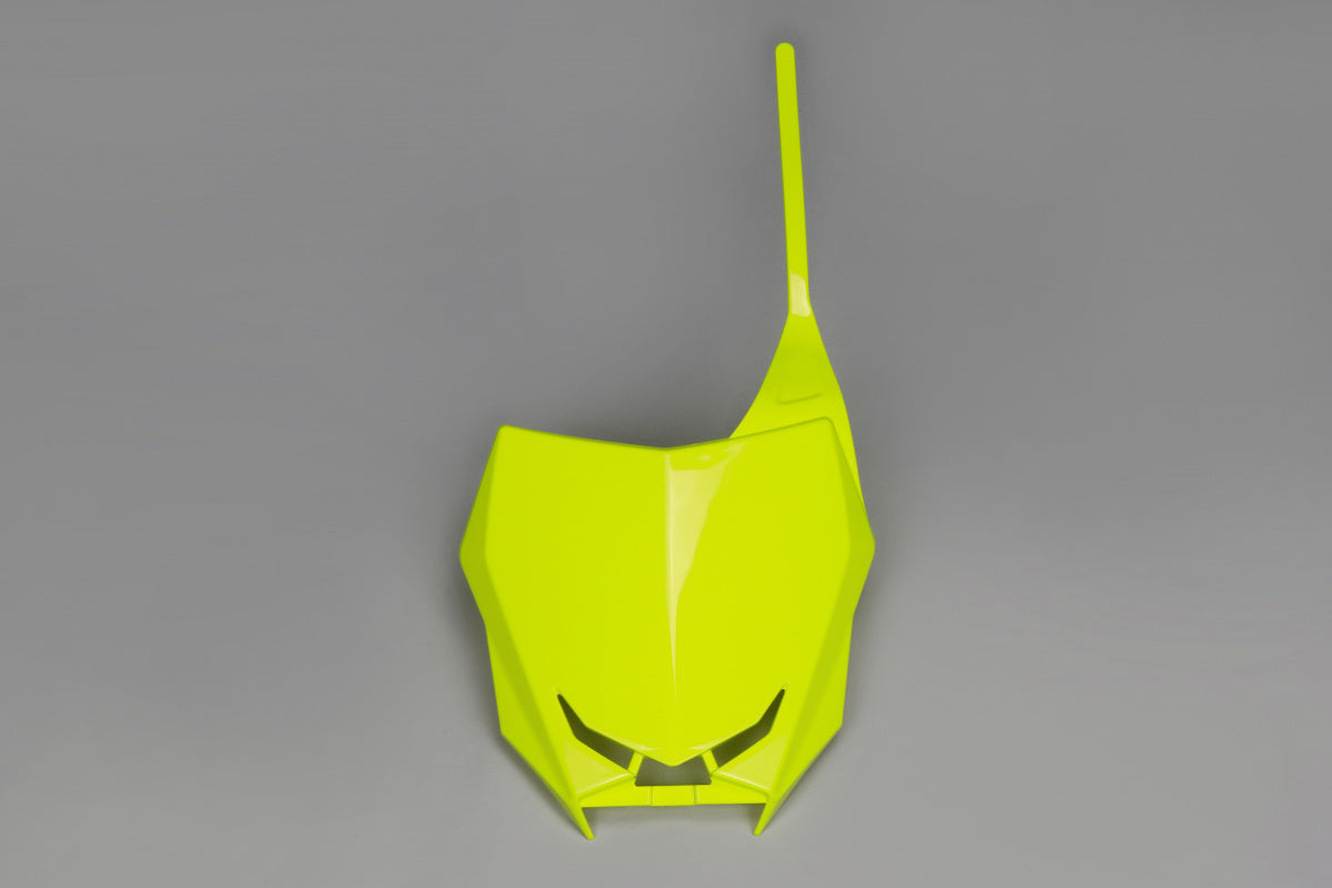 Vibrant Neon Yellow Front Number Plate for Suzuki RMZ 250 (2019-2025) & RMZ 450 (2018-2025) - Korvel