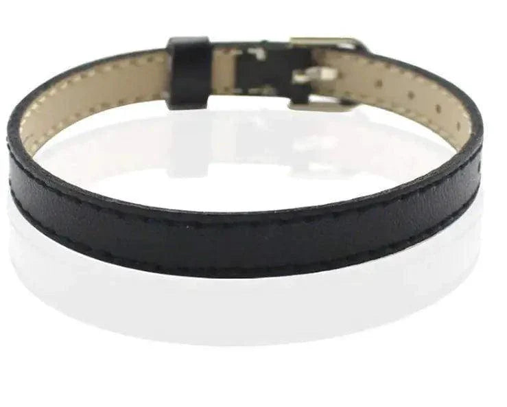 Bracelet à glissière en cuir véritable