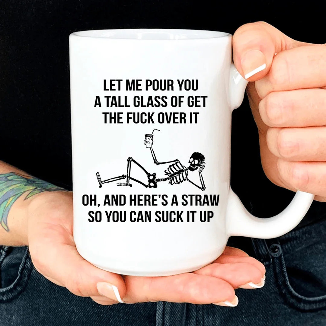 Taza de esqueleto "Supéralo"