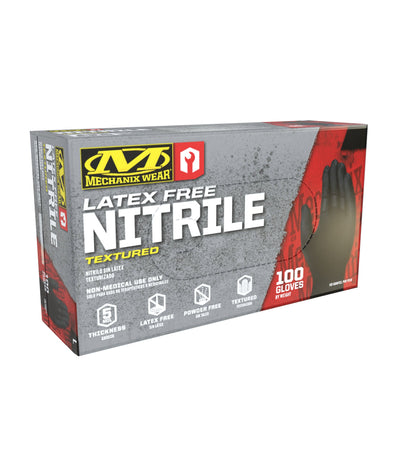 Mechanix Wear HD Black Nitrile Safety Gloves - 100 Count