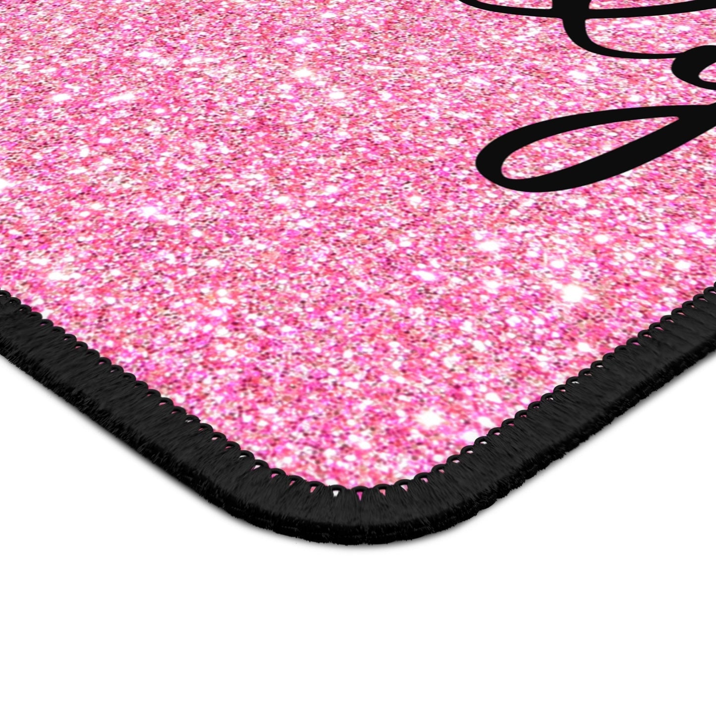 Glittery Cat Lady Gaming Mouse Pad for Cat Lovers