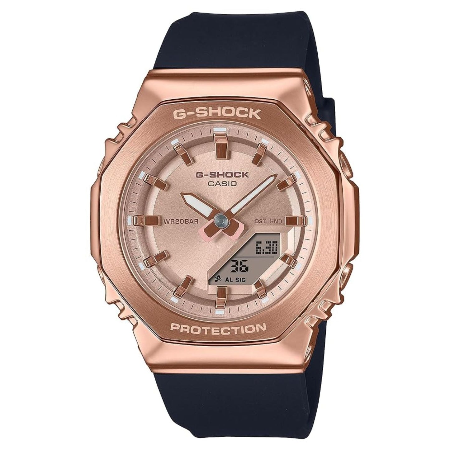 Montre classique pour femmes Casio - Cadran rose doré