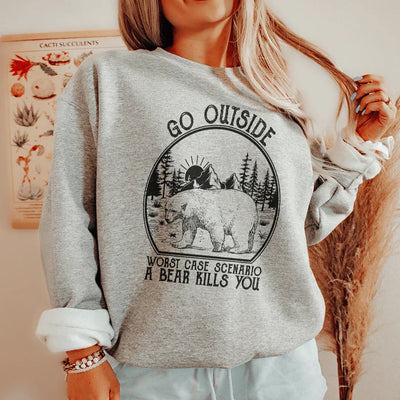 Sweatshirt Pire Scénario Go Outside
