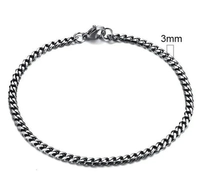Gold-Tone Stainless Steel Cuban Bracelet (3-11mm)