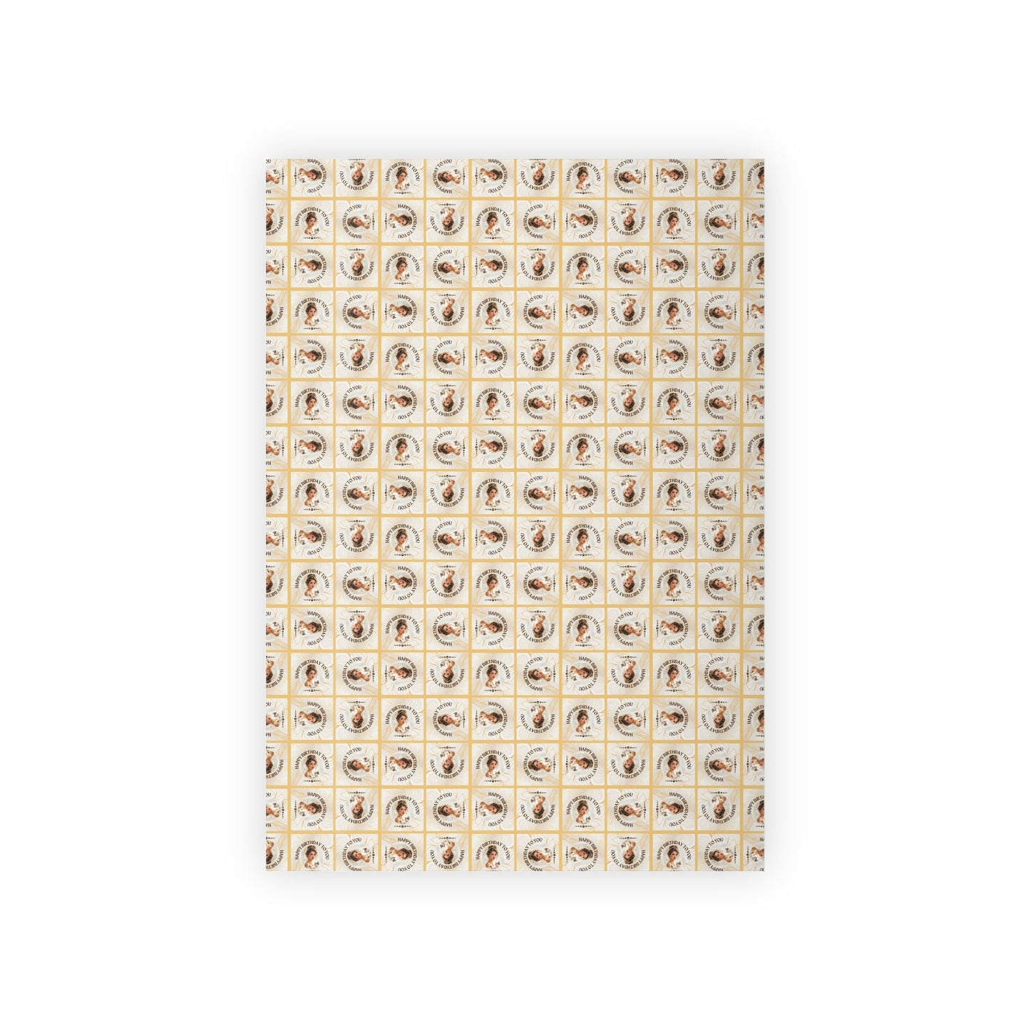 Papier d'emballage d'anniversaire Golden Cat Lady
