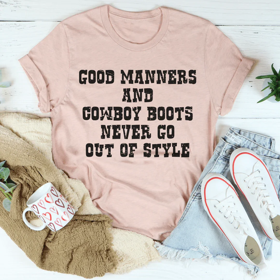 Good Manners And Cowboy Boots Tee - Korvel