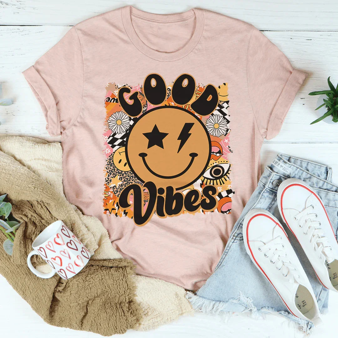 Good Vibes Tee - Soft Cotton Comfort