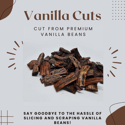 Premium Vanilla Cuts - 1 lb. | Convenient Flavor from Whole Vanilla Beans