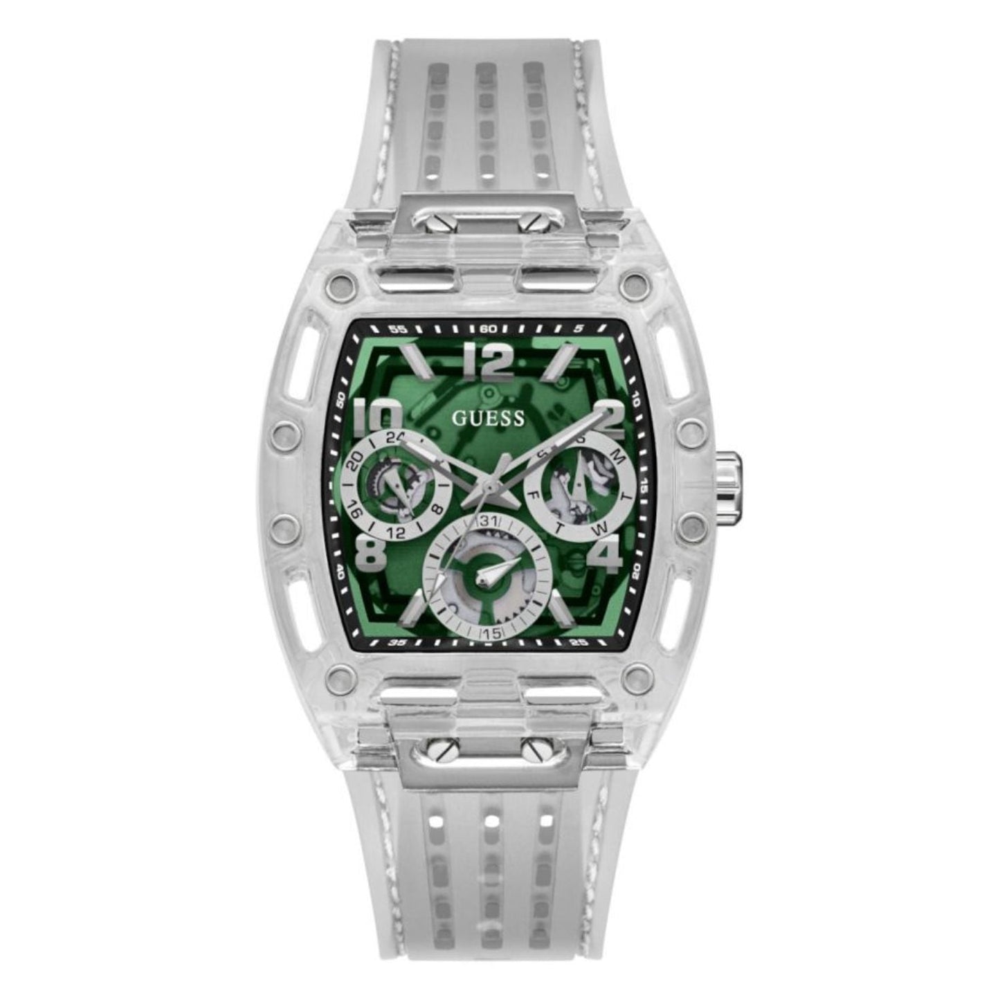 Guess Men's Clear Watch - Stylish and Durable