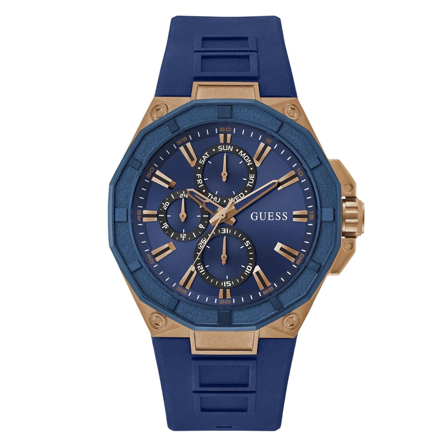 Reloj Guess para Hombre R2 - Esfera Azul con Correa de Silicona