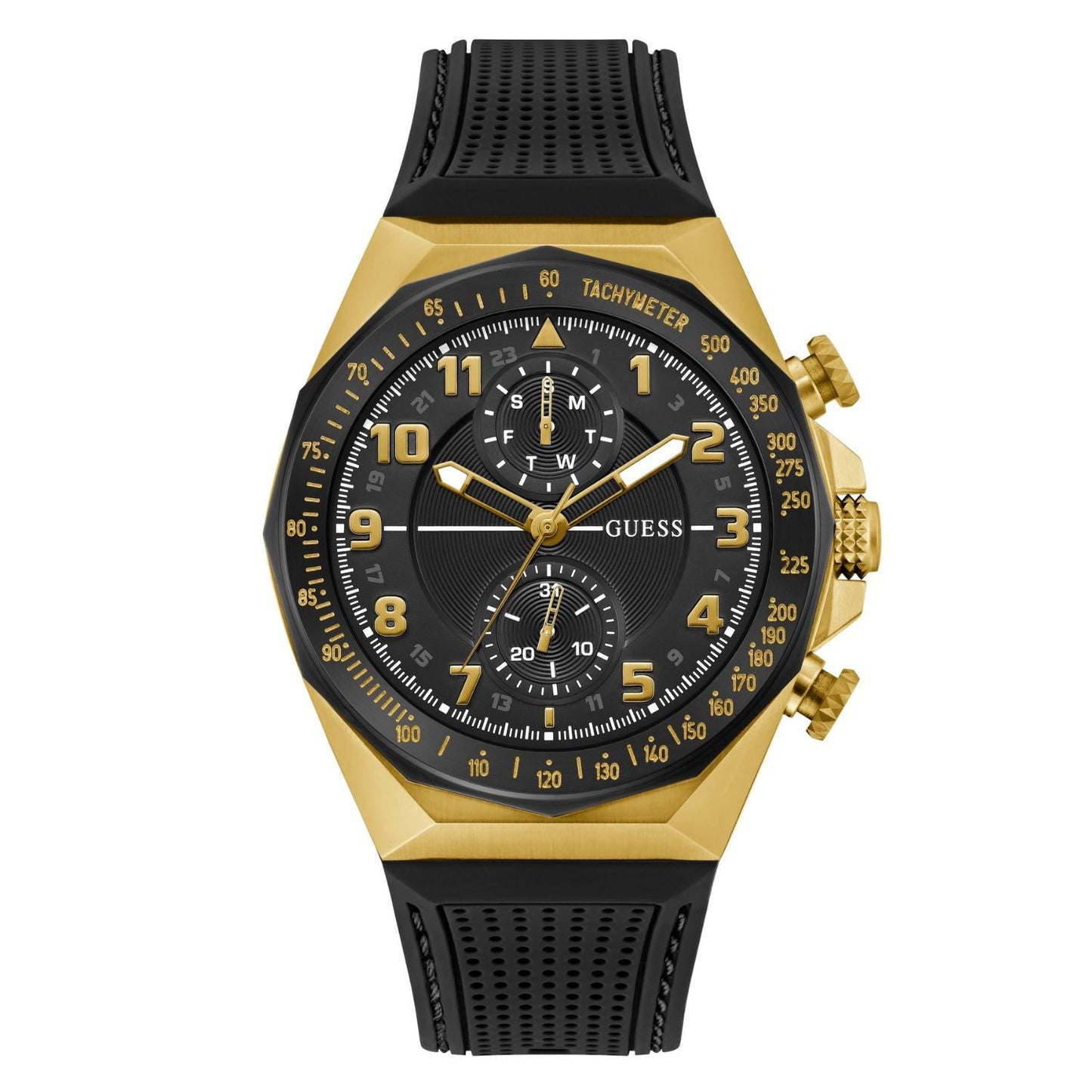 Guess Men's Stainless Steel Watch with Black Dial