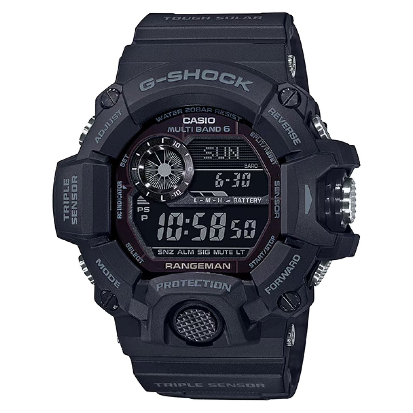Montre numérique Casio pour homme Blackout