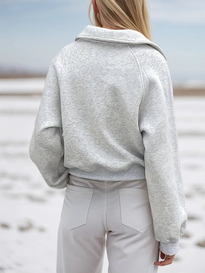 Premium Half Zip Long Sleeve Sweatshirt