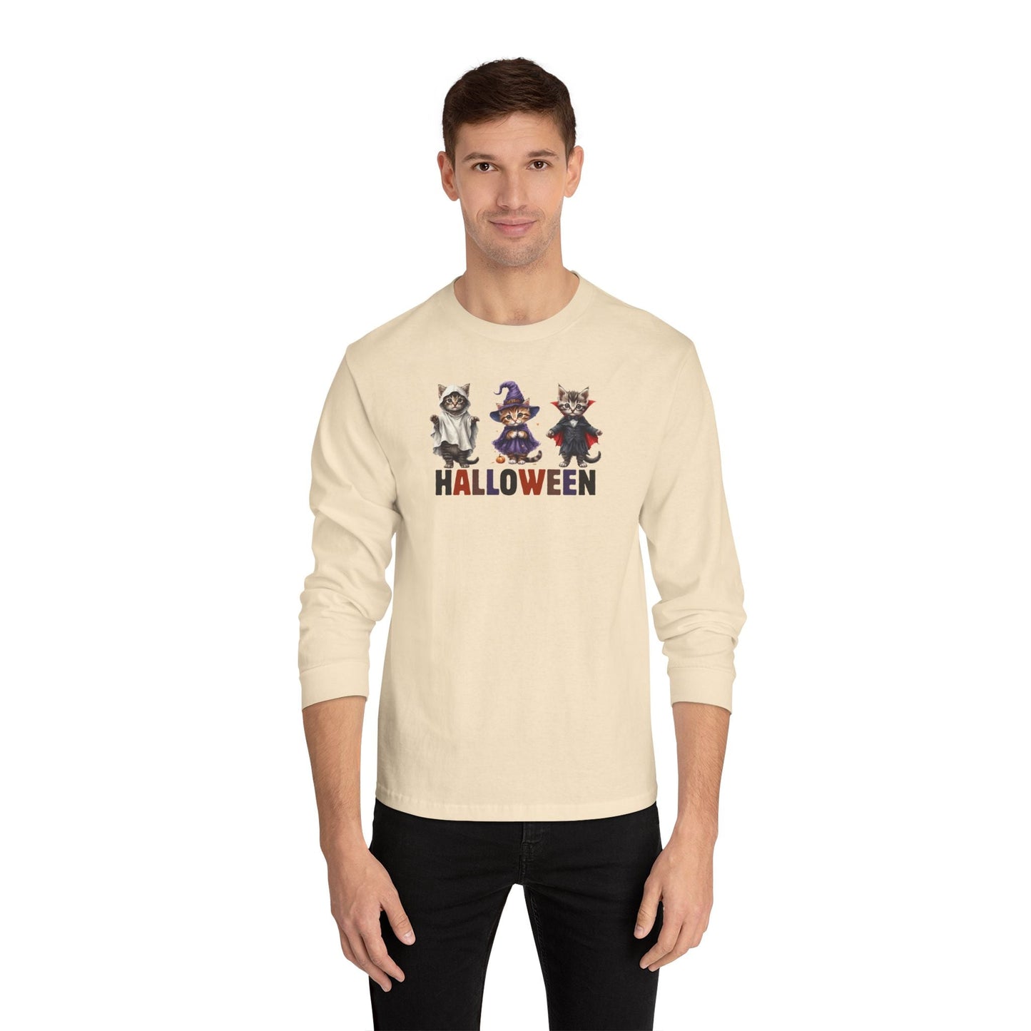 T-shirt à manches longues avec des chatons d'Halloween