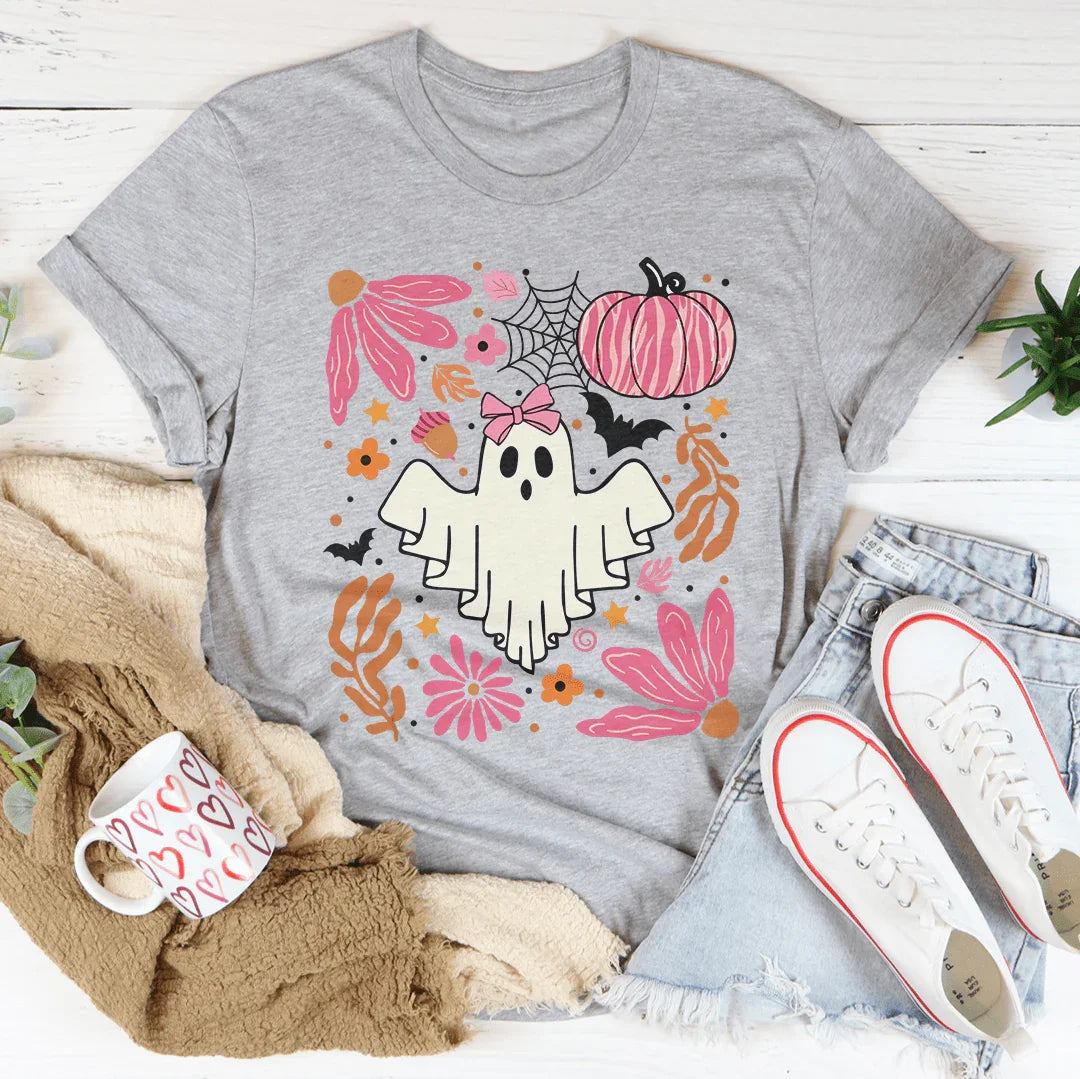 Camiseta de Fantasma Rosa de Halloween