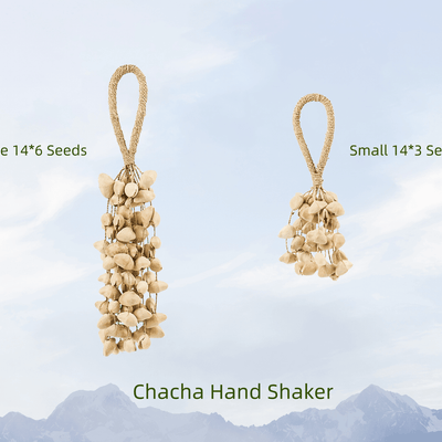 Handmade Chacha Oleander Seed Rope Hand Bell - Natural Decor
