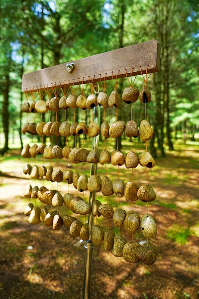 Handmade Panji Black Fruit Seed Shell Bar Wind Chime