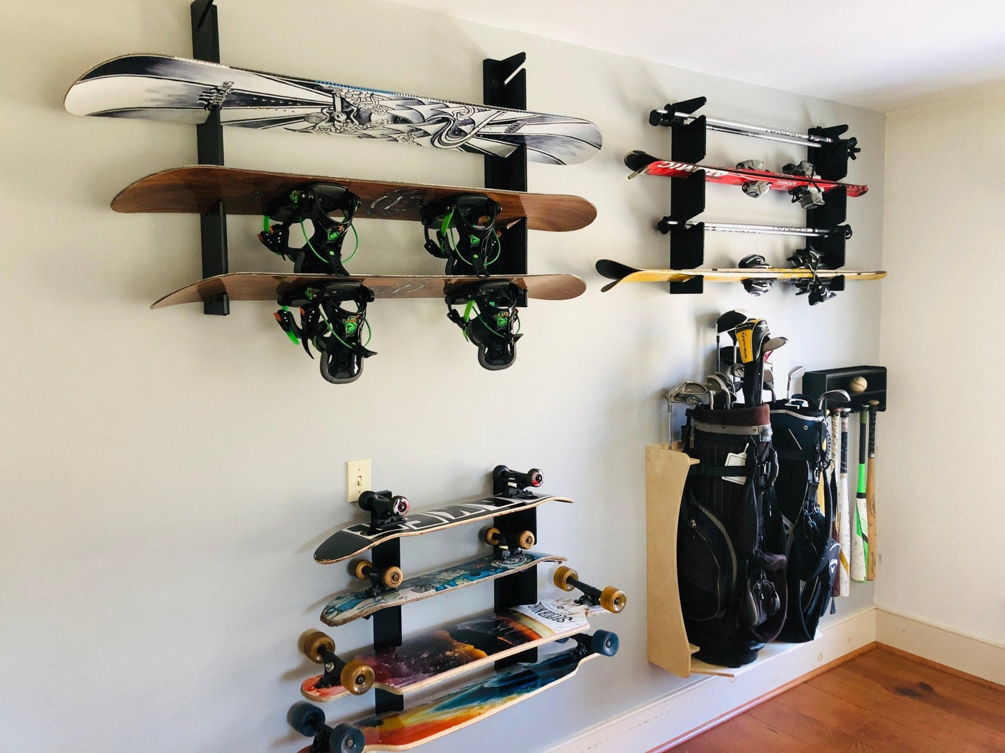 Premium Wall Mounted Snowboard Rack