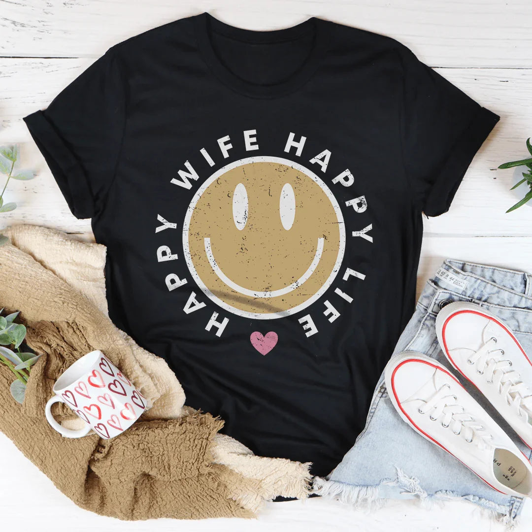 Camiseta Esposa feliz, vida feliz