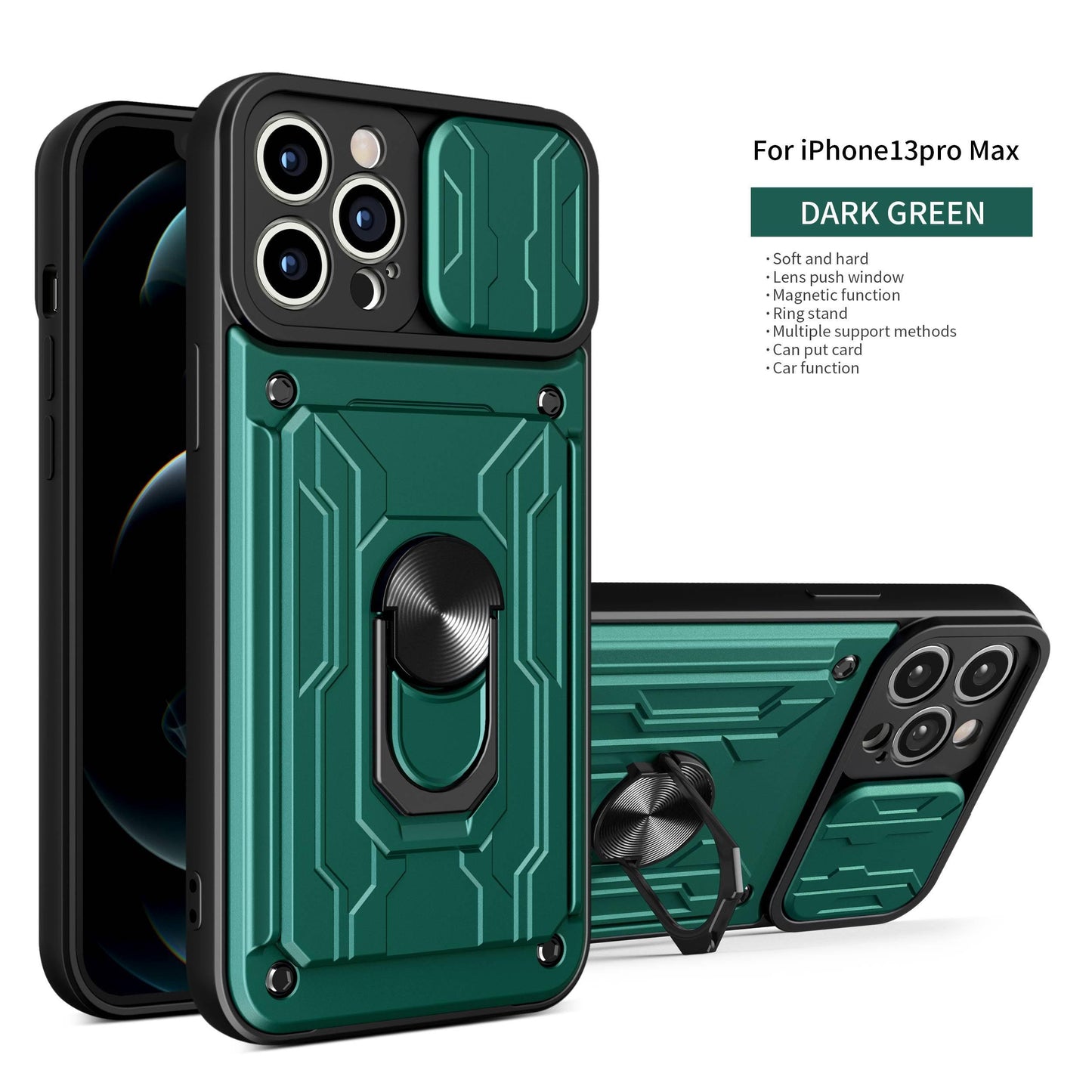 Heavy Duty Armor Case with Card Pocket for iPhone 11 Pro