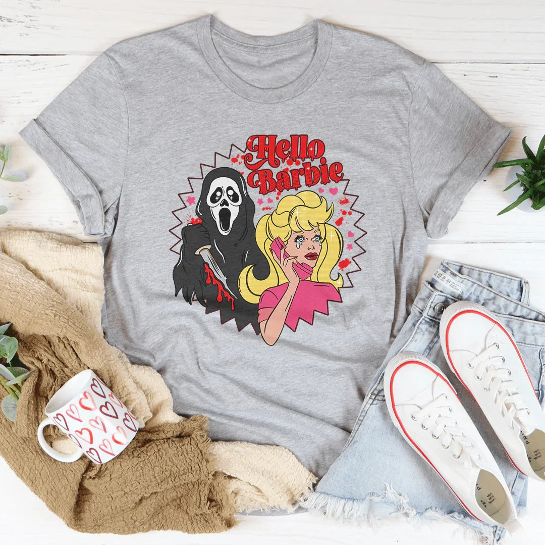 Sassy Ghost Mask Doll Tee for Bold Women - Korvel