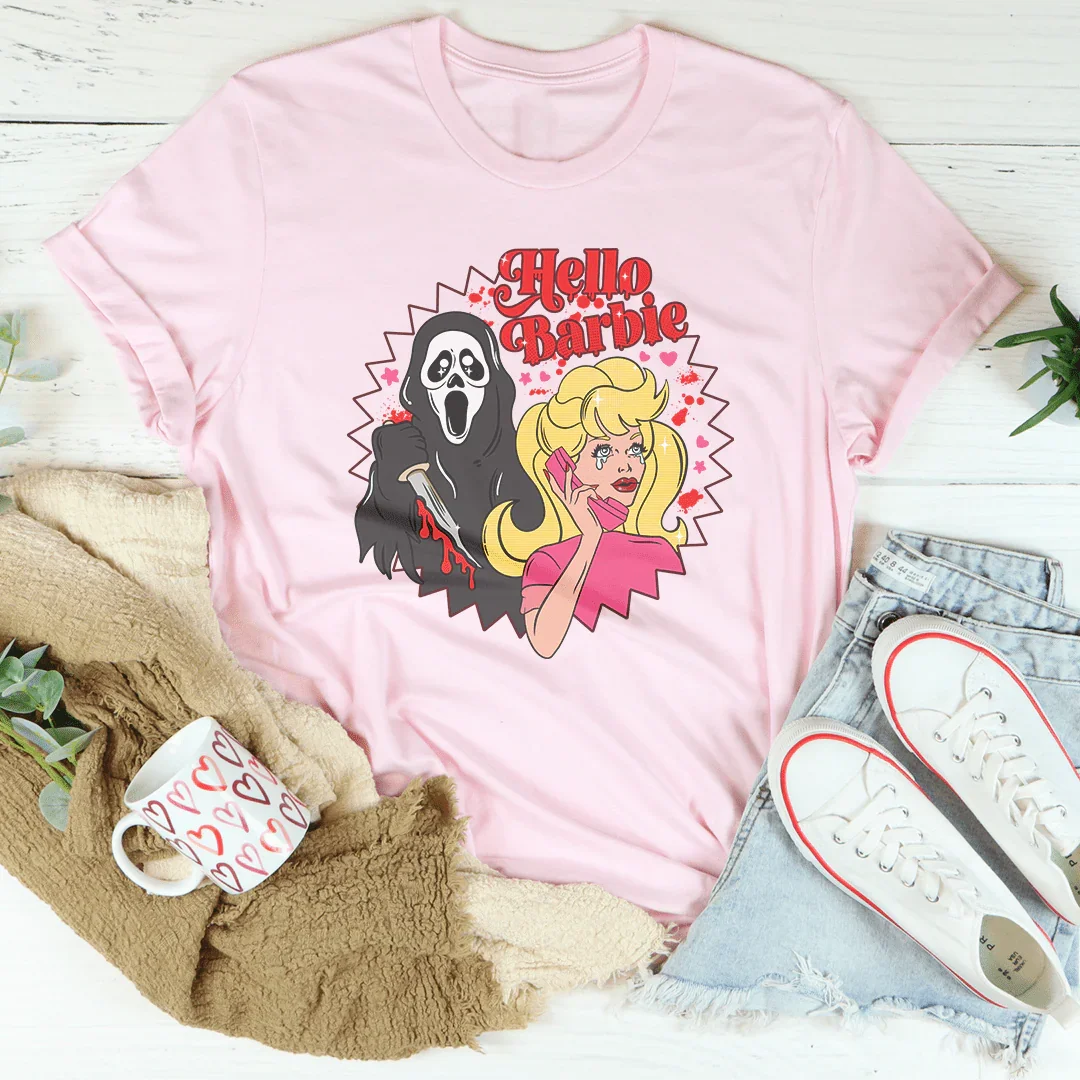 Sassy Ghost Mask Doll Tee for Bold Women - Korvel