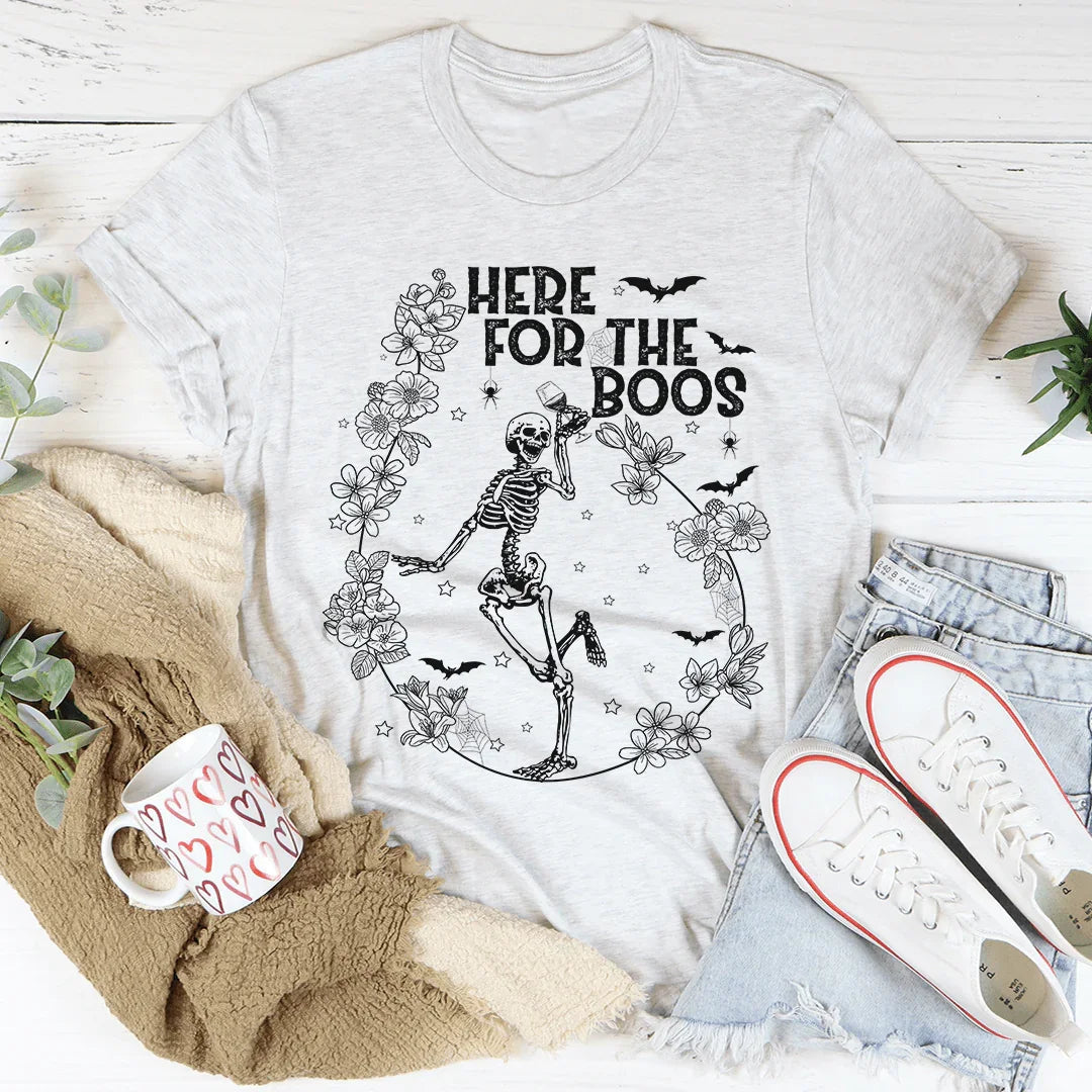Here For The Boos Wine Tee - Korvel