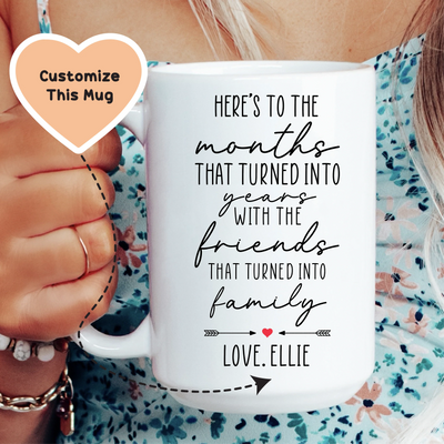 Taza personalizada "Por los meses que se convirtieron en años"