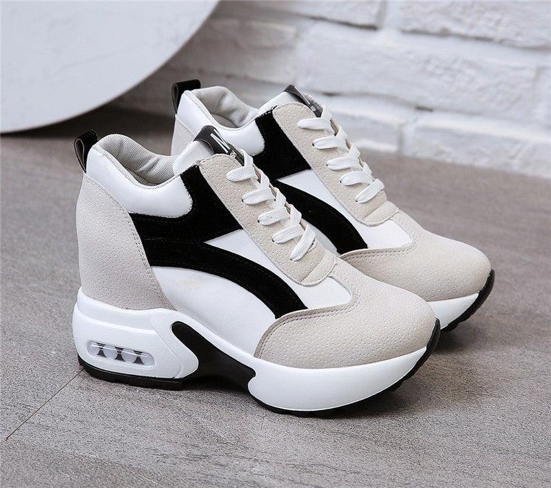 Zapatillas de Tacón Alto para Mujeres Premium - Rojo y Negro con Amortiguación de Aire