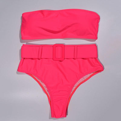 Conjunto de Bikini de Cintura Alta Premium para Mujeres