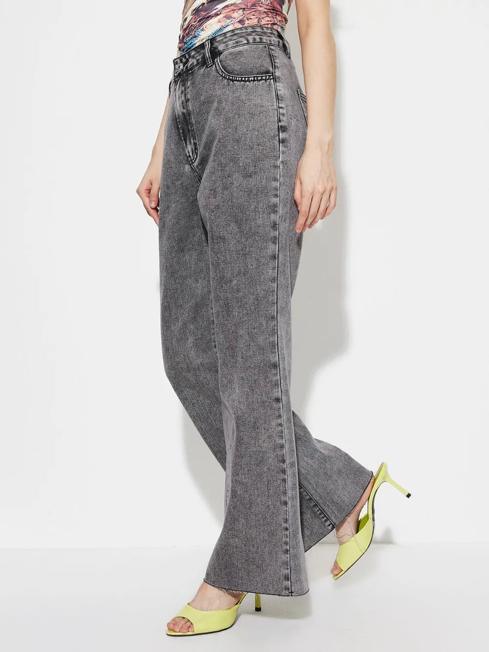 High Waist Bootcut Jeans with Pockets - Korvel