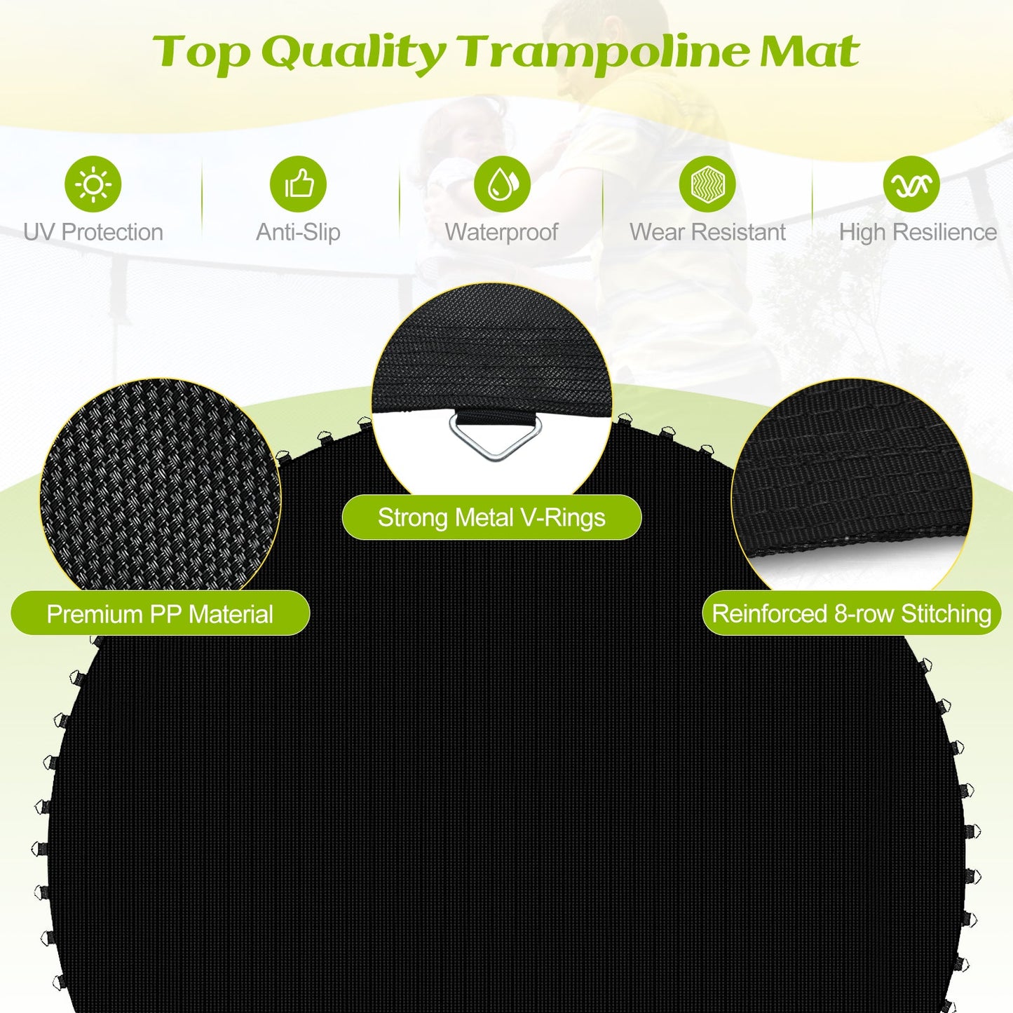 High-Elastic PP Replacement Jumping Mat - 15 ft