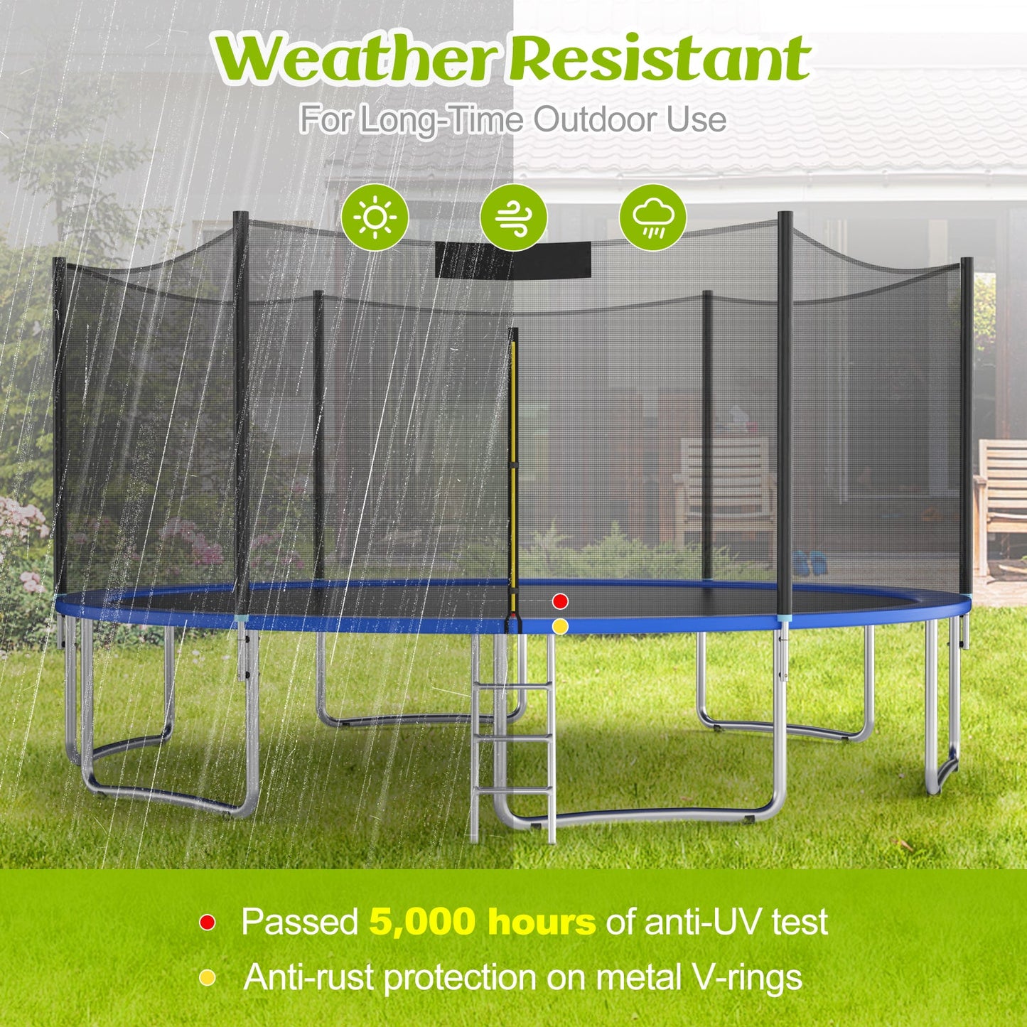 Tapis de saut de remplacement haute élasticité de 12 pieds