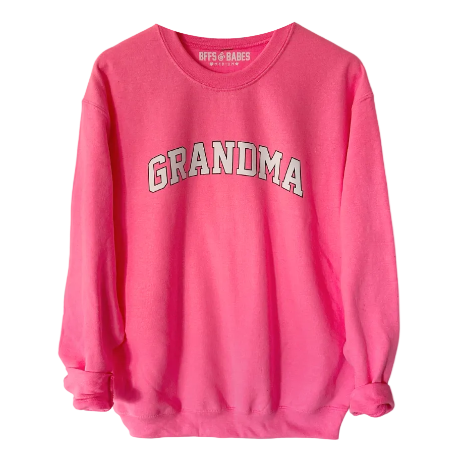Sweatshirt Grandma Imprimé GMA Rose Collegial