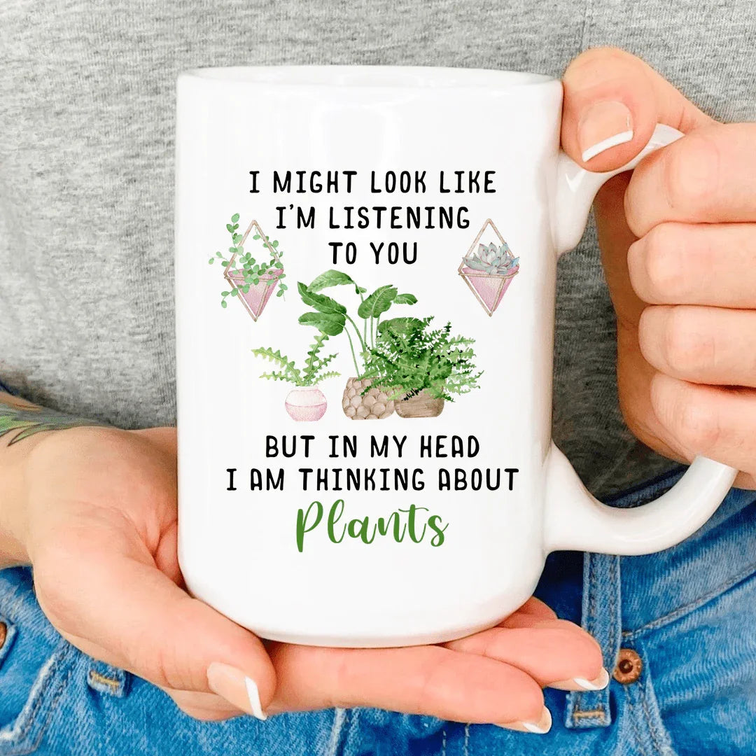 Taza "Estoy pensando en plantas"