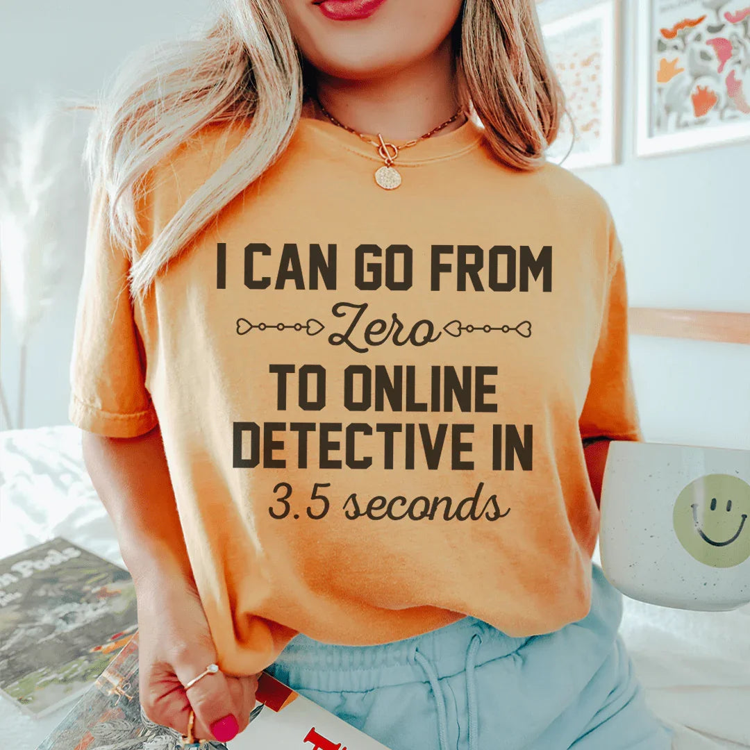 Zero To Online Detective Tee - Premium Cotton T-Shirt