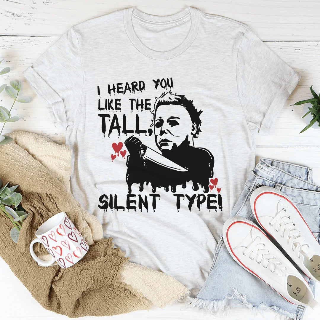 Tall Silent Type Tee - Exclusive Peachy Sunday Design