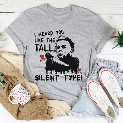 Escuché que te gusta la camiseta del tipo alto y silencioso