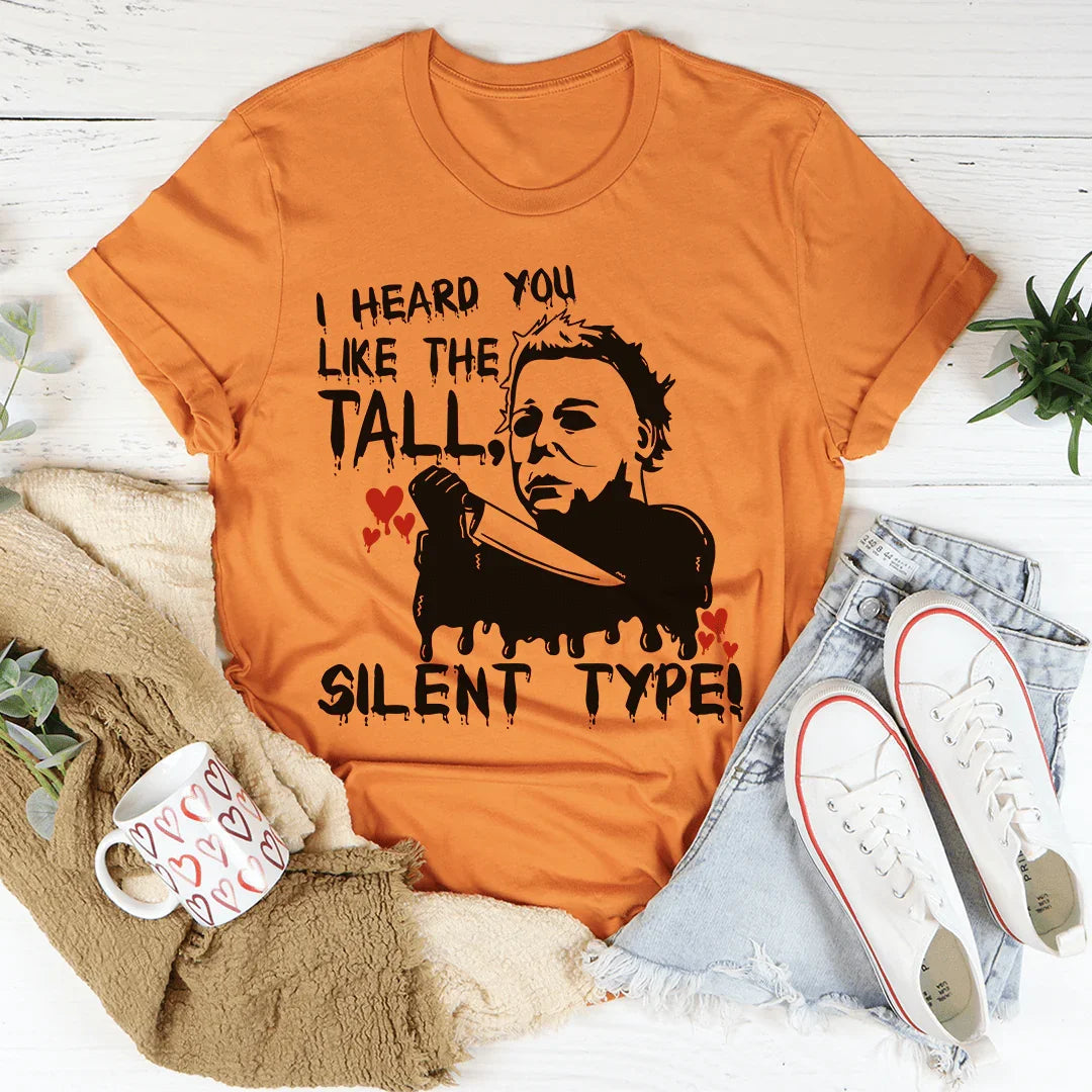 Tall Silent Type Tee - Exclusive Peachy Sunday Design