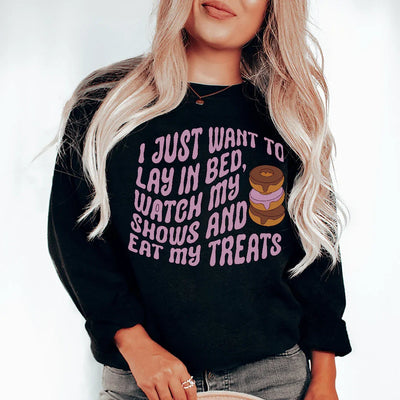 Sudadera "Solo quiero acostarme en la cama"