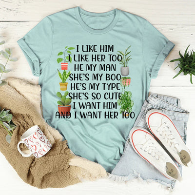 Camiseta "Me gustan las plantas"