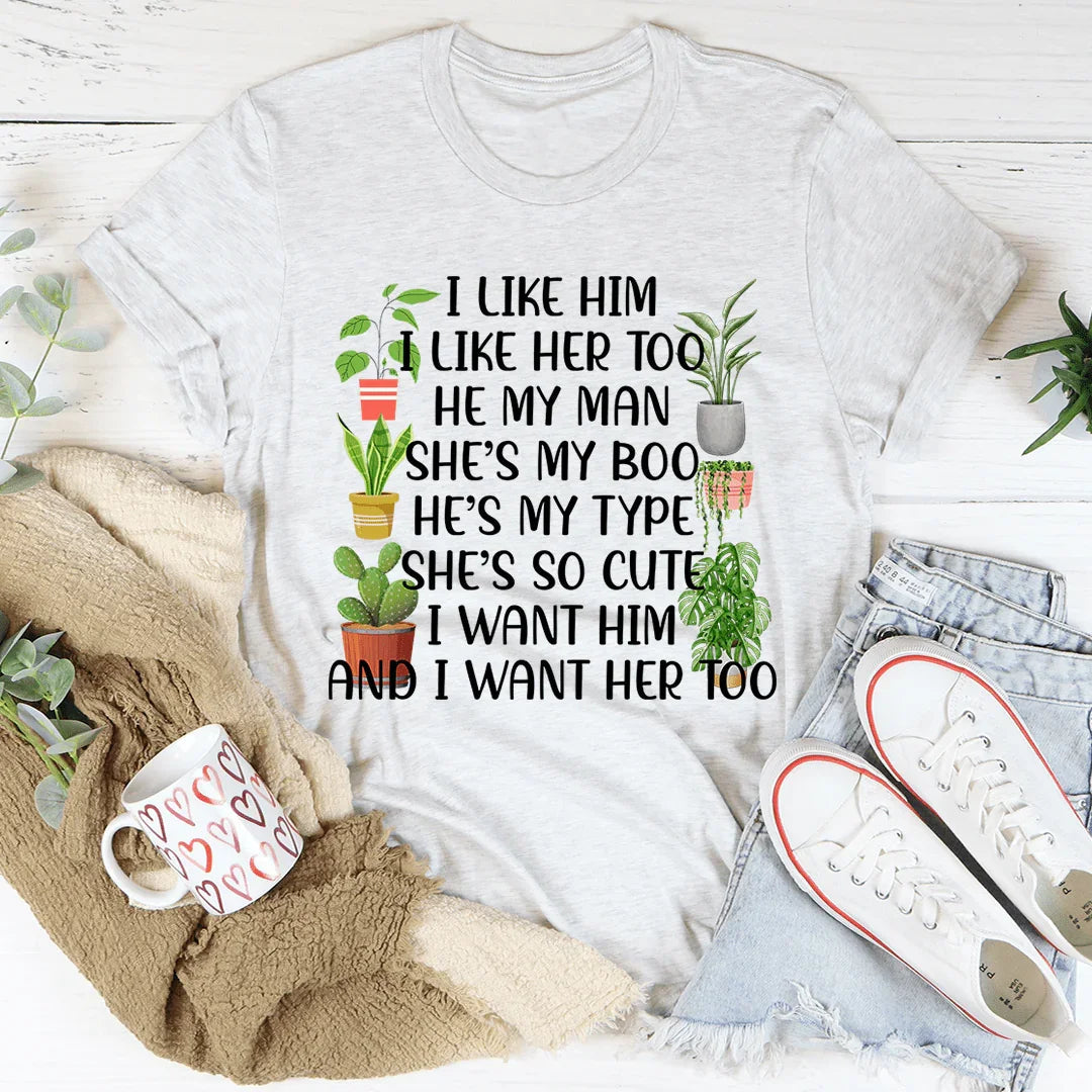 Camiseta "Me gustan las plantas"