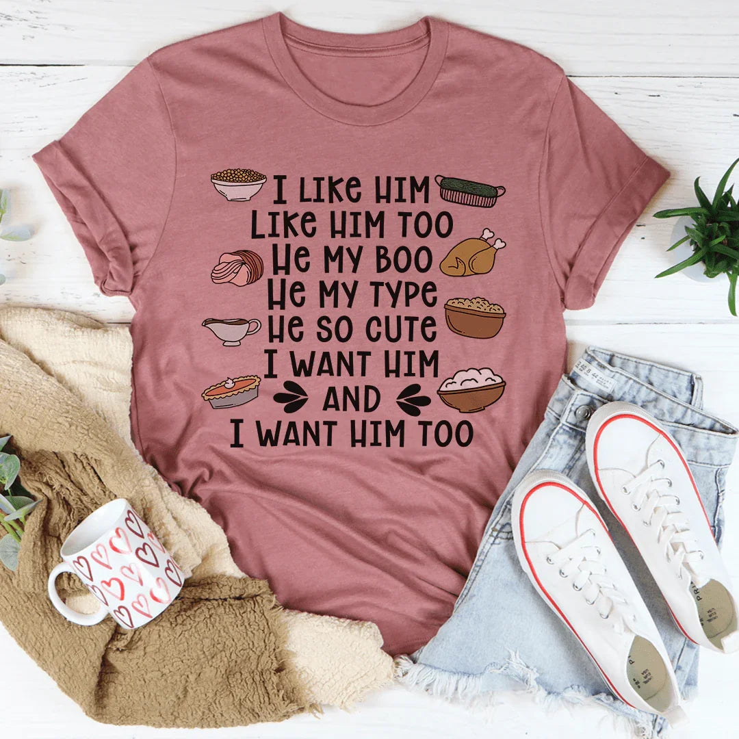 Camiseta de Acción de Gracias "A mí también me gusta"